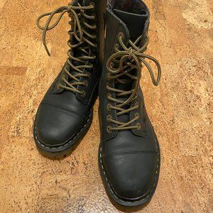 Dr. Martens Womens Justyna Lace up Ankle Boot Shoe, Brown / Black, UK 6 / US 8